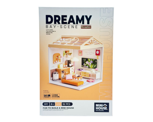 Конструктор-румбокс Гостиная Mini House 8006-MH серии "Интерьер", со светом