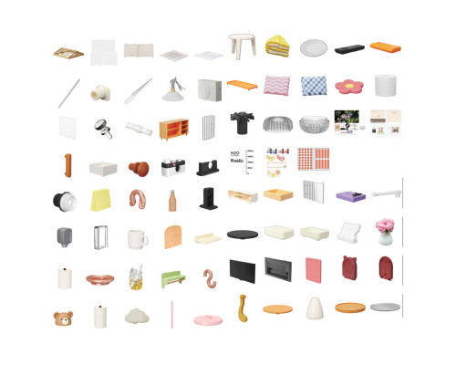 Конструктор-румбокс Гостиная Mini House 8006-MH серии "Интерьер", со светом