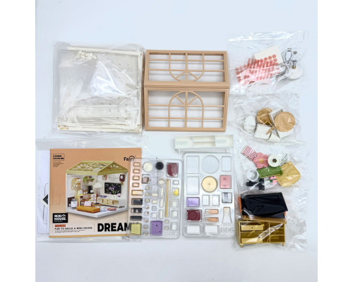 Конструктор-румбокс Гостиная Mini House 8006-MH серии "Интерьер", со светом