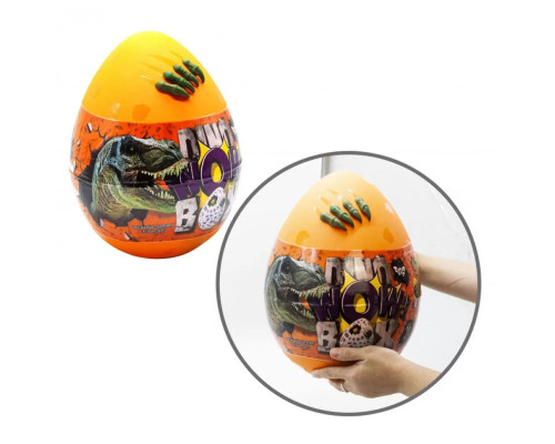 Дитячий набір для творчості в яйці "Dino WOW Box" DWB-01-01U, 20 предметів  Помаранчевий