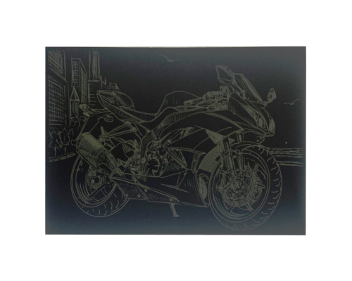 Гравюра А4 "Мотоцикл" ГрА4-11з економ варіант в пакеті 29,7х21 см