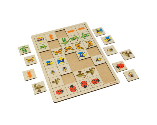 Деревянная настольная игра "Укажите направление - 2" Ubumblebees (ПСФ007) PSF007 пазл-сортер