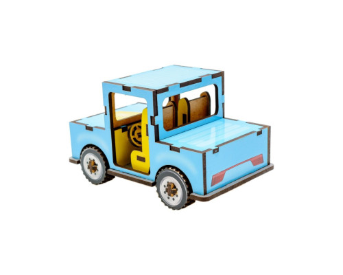 Дитячий дерев'яний 3D конструктор "Машинка" Puz-00930, 43 деталі