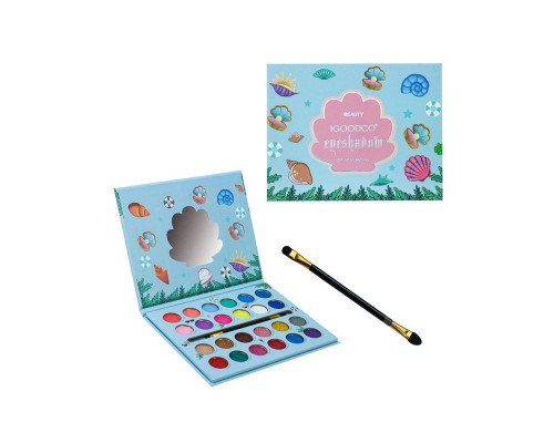 Детская палетка теней для век LK2973, 24 цвета, с кисточкой