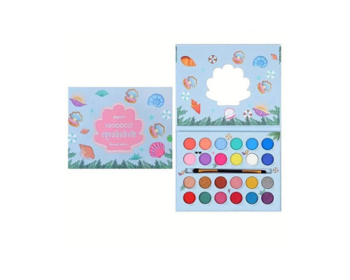 Детская палетка теней для век LK2973, 24 цвета, с кисточкой