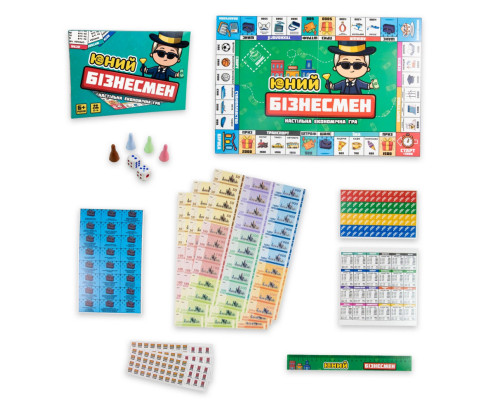 Настільна гра Юний Бізнесмен 30341 картки та тайли власності