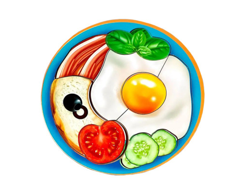 Деревянный пазл-сортер "Завтрак" (ПСД137) PSD137