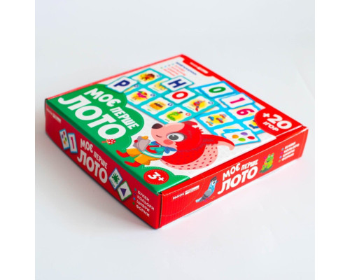 Детская настольная игра "Мое первое лото. Изучаем буквы и цифры" 10156027