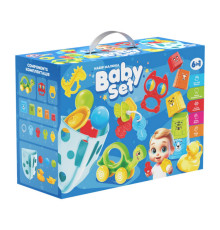 Дитячий подарунковий набір "Baby set 6 в 1" 3274TXK пірамідка, органайзер для ванни