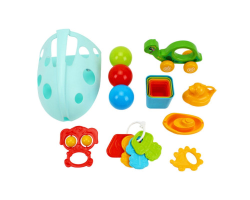 Дитячий подарунковий набір "Baby set 6 в 1" 3274TXK пірамідка, органайзер для ванни