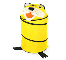 Корзина для игрушек "Тигр" M 1039(Yellow-1) диаметр 37 см, высота 47/57 см, с крышкой