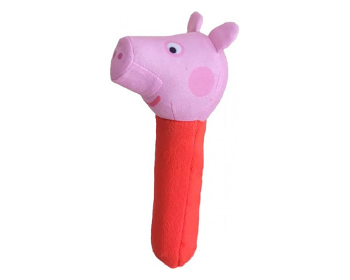 Игрушка погремушка-палочка "Свинка Пеппа" МС 080602-10 мягконабивная