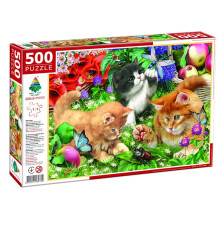 Дитячий пазл "Кошенята та Жучки" 84702, 500 елементів
