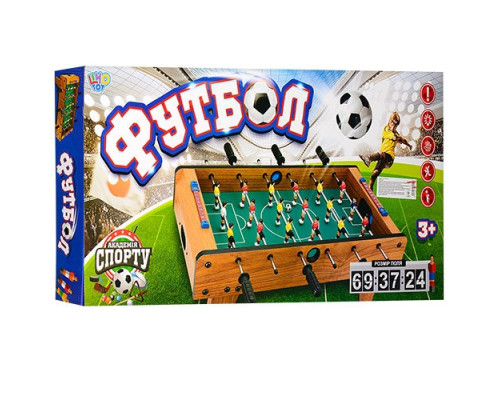 Настольный футбол 2035N на штангах, деревянный, 69-37-24 см