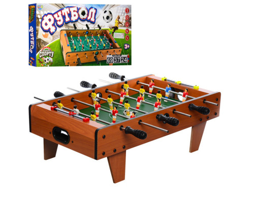 Настольный футбол 2035N на штангах, деревянный, 69-37-24 см