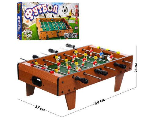 Настольный футбол 2035N на штангах, деревянный, 69-37-24 см