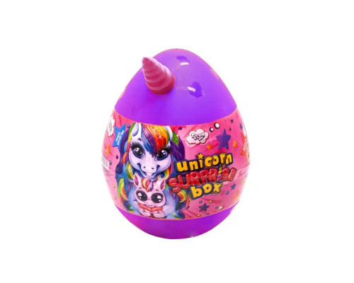Набір для творчості в яйці "Unicorn Surprise Box" USB-01-01U для дівчинки  Фіолетовий