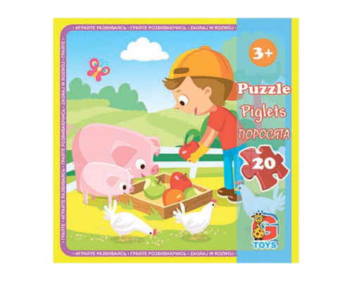 Пазли дитячі "Ферма" LA09, 20 елементів