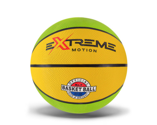 Мяч баскетбольный Extreme Motion BB1485 № 7, 520 грамм Зелено-желтый