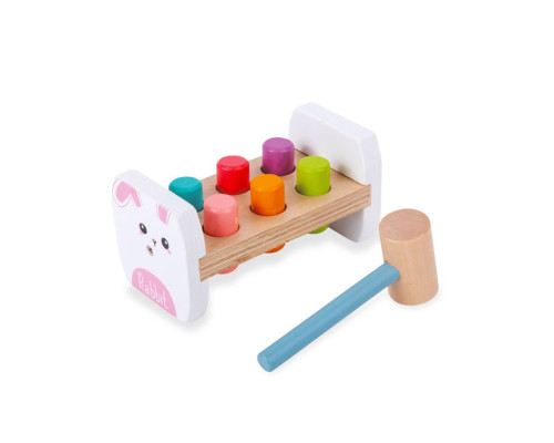 Деревянная игрушка стукачка "Собачка" MD 0839 молоток Кролик