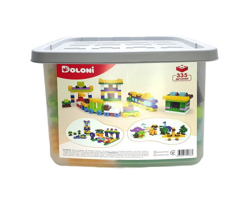 Дитячий блочний конструктор 013999/01 у пластиковому боксі, 335 деталей