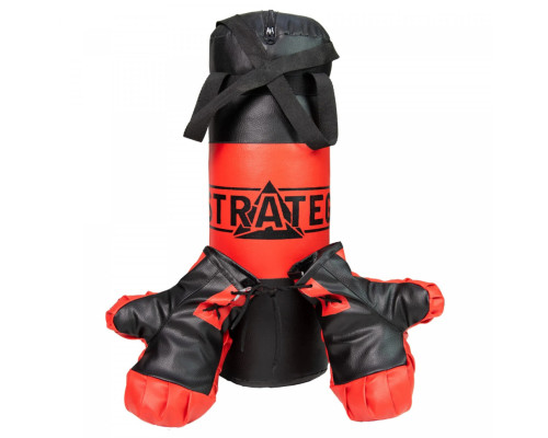 Боксерский набор "Красно-черный" Strateg 2075ST Средний