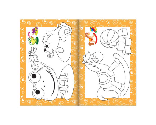 Книжка розмальовка "Картинки для малят" РМ-48-39 с цветными подсказками