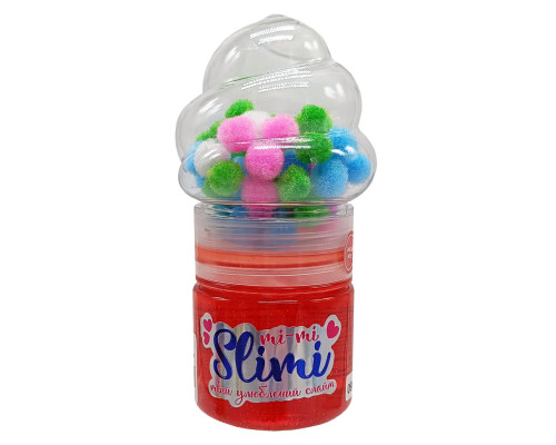 Іграшка-антистрес Слайм Mi-mi Slimi 71827ST(Red) з помпонами
