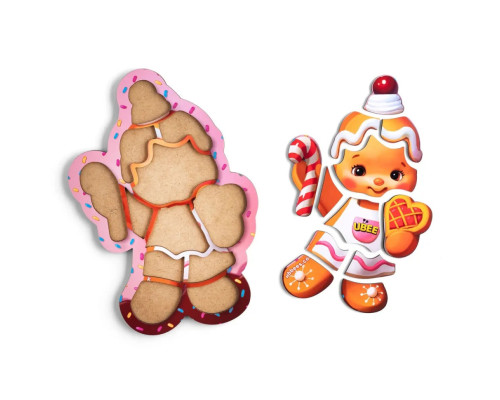 Деревянный пазл-вкладыш "Новогоднее печенье" (ПСФ149) PSF149