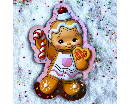 Деревянный пазл-вкладыш "Новогоднее печенье" (ПСФ149) PSF149