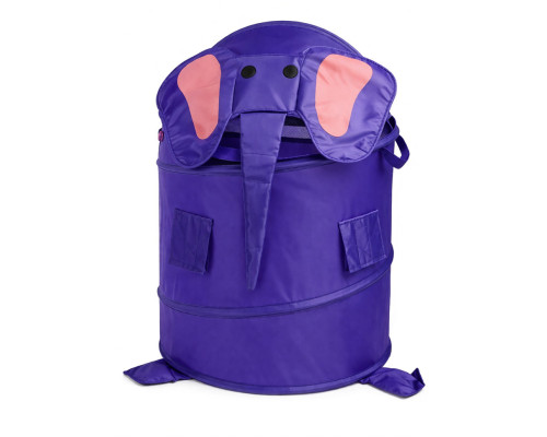 Корзина для игрушек "Слоник" M 1039(Violet) диаметр 37 см, высота 47/57 см, с крышкой