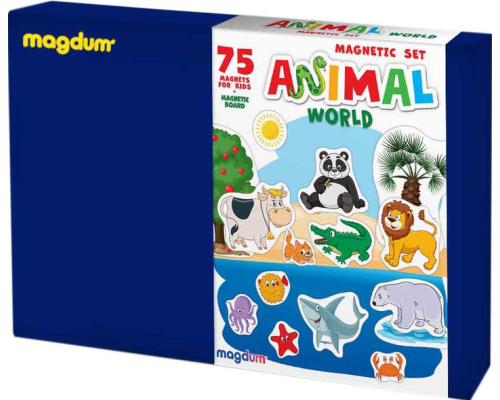 Набір магнітів Світ тварин Велика магнітна історія ML4032-05 EN 75 магнітів
