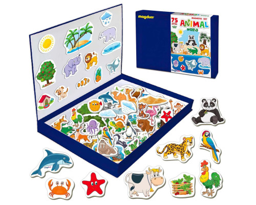 Набір магнітів Світ тварин Велика магнітна історія ML4032-05 EN 75 магнітів