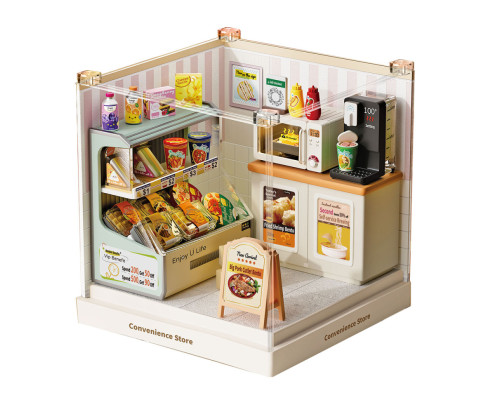 Конструктор-румбокс Круглосуточный магазин Mini House 8033-MH серии "Интерьер Мини"