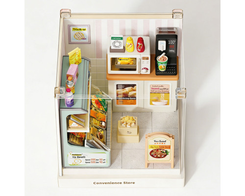 Конструктор-румбокс Круглосуточный магазин Mini House 8033-MH серии "Интерьер Мини"