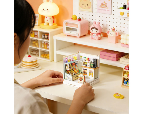 Конструктор-румбокс Круглосуточный магазин Mini House 8033-MH серии "Интерьер Мини"