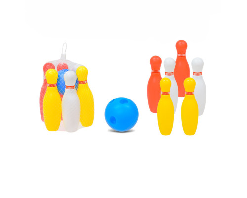 Детский игрушечный Боулинг 6805, 6 кеглей, 1 мяч