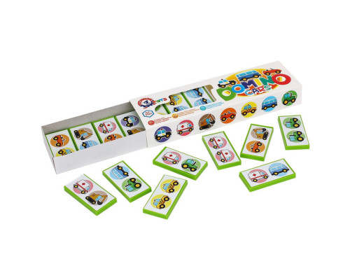 Настольная игра Домино детская "Авто" ТехноК 3329TXK