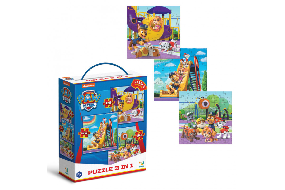 Дитячий пазл Ігровий майданчик Paw Patrol 200578, 3 в 1 Дитячий пазл Ігровий майданчик Paw Patrol 200578, 3 в 1