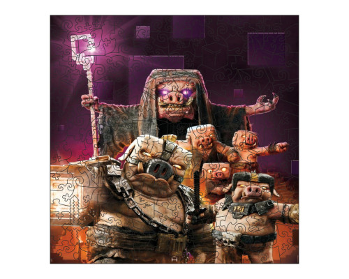 Фигурный пазл из дерева "Майнкрафт" PZ005-A3C-AC 180-250 деталей, размер А3