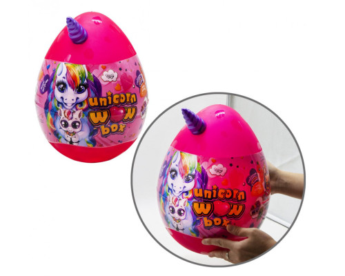 Набор для творчества в яйце "Unicorn WOW Box" UWB-01-01U для девочек Розовый