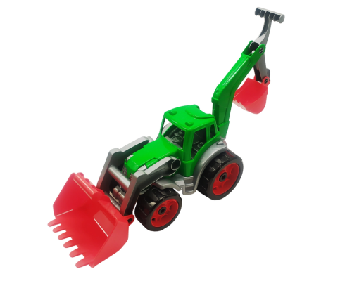 Трактор з двома ковшами ТехноК 3671TXK Зеленый
