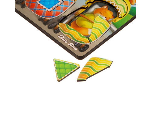 Деревянная настольная игра "Звери в колясках" Ubumblebees (ПСД176) PSD176 сортер-вкладыш