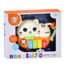 Дитяче піаніно "Котик" 503-19 звуки тварин 15 см, музика