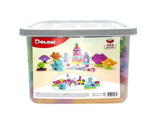 Детский блочный конструктор "Набор для девочек" 013999/02, 343 детали