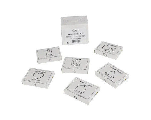 Набір дерев'яних головоломок "Wooden mini puzzle set #2" set2en 6 штук