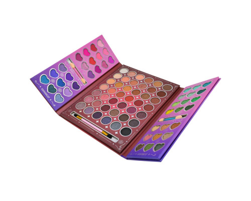 Детская палетка теней для век IG3078, 84 цвета, кисточка, аппликаторы