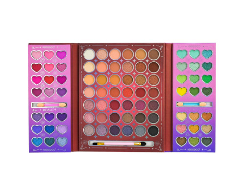 Детская палетка теней для век IG3078, 84 цвета, кисточка, аппликаторы