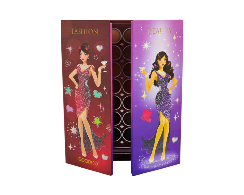 Детская палетка теней для век IG3078, 84 цвета, кисточка, аппликаторы