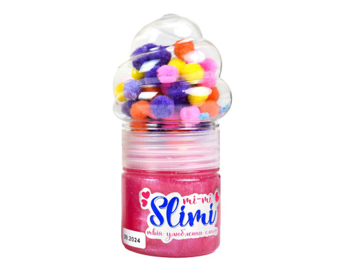 Іграшка-антистрес Слайм Mi-mi Slimi 71827ST(Pink) з помпонами